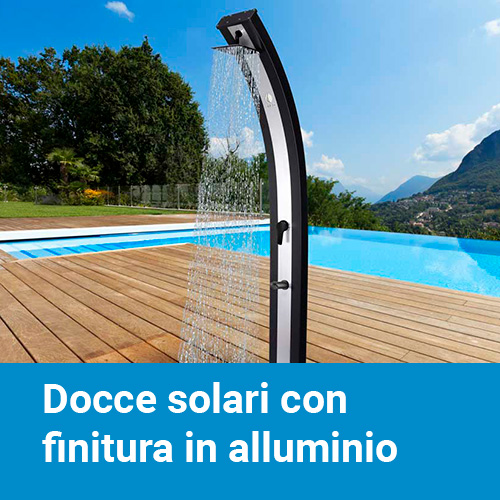 docce solari in alluminio per giardino