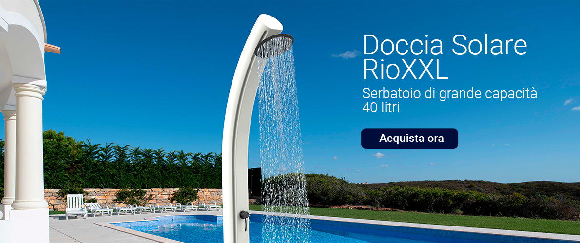 Doccia bianca a riscaldamento solare